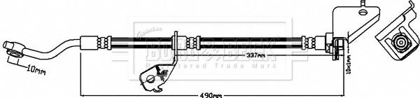 BORG & BECK Bremžu šļūtene BBH8182